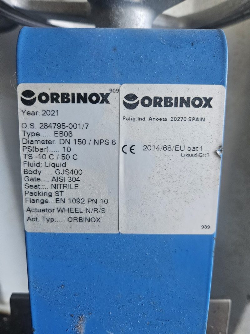 Orbinox EB Series knife gate valves - DN200, DN150 & DN80 - Never Fitted - Image 2