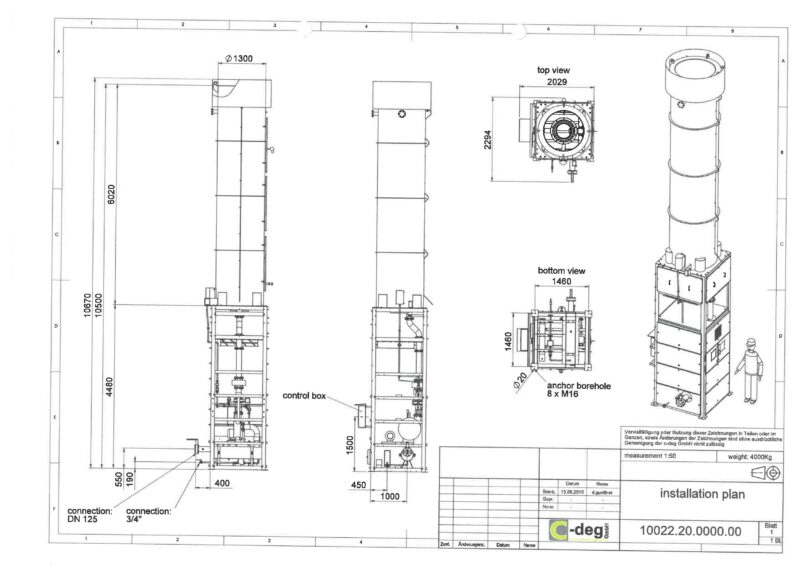 High-Temperature Biogas Flare C-Deg HTC5 700m3/hr - Image 6