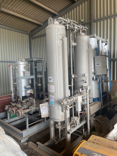 ASCO CO2 recovery plant 500Kg/hr including 2 x 28,000litre liquid storage tanks - NEVER USED