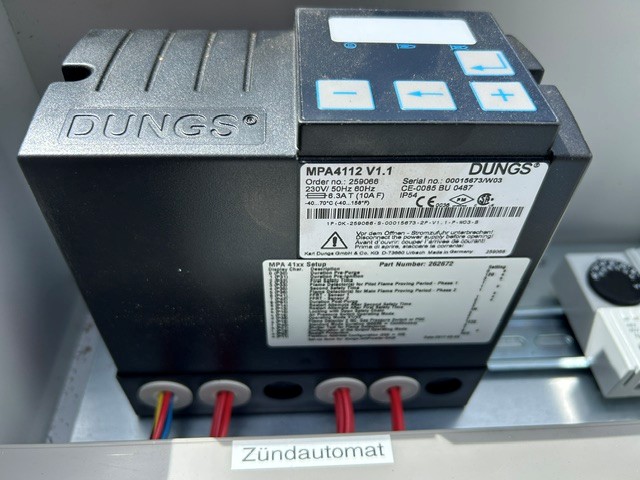 Burner control panel with Dungs MPA4112 V1.1 controller removed from biogas flare - Image 2