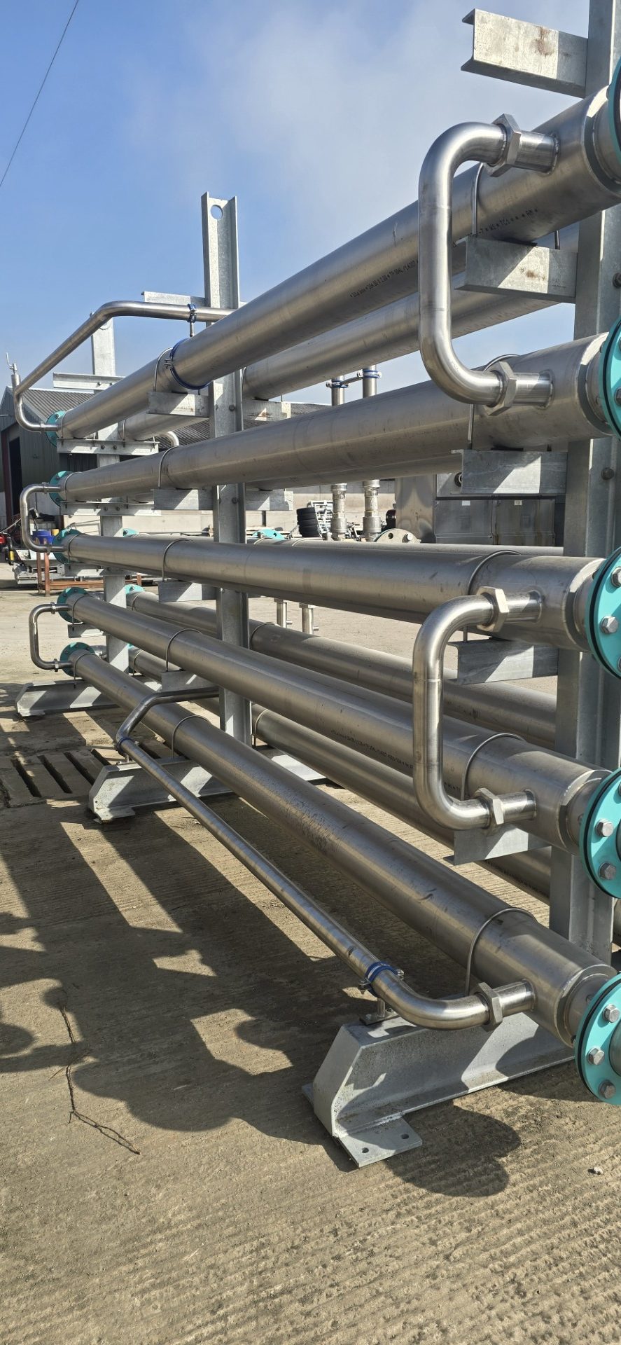 10 Pass Heat Exchanger - 500kW - DN150 sludge connections - Brand New - Image 4