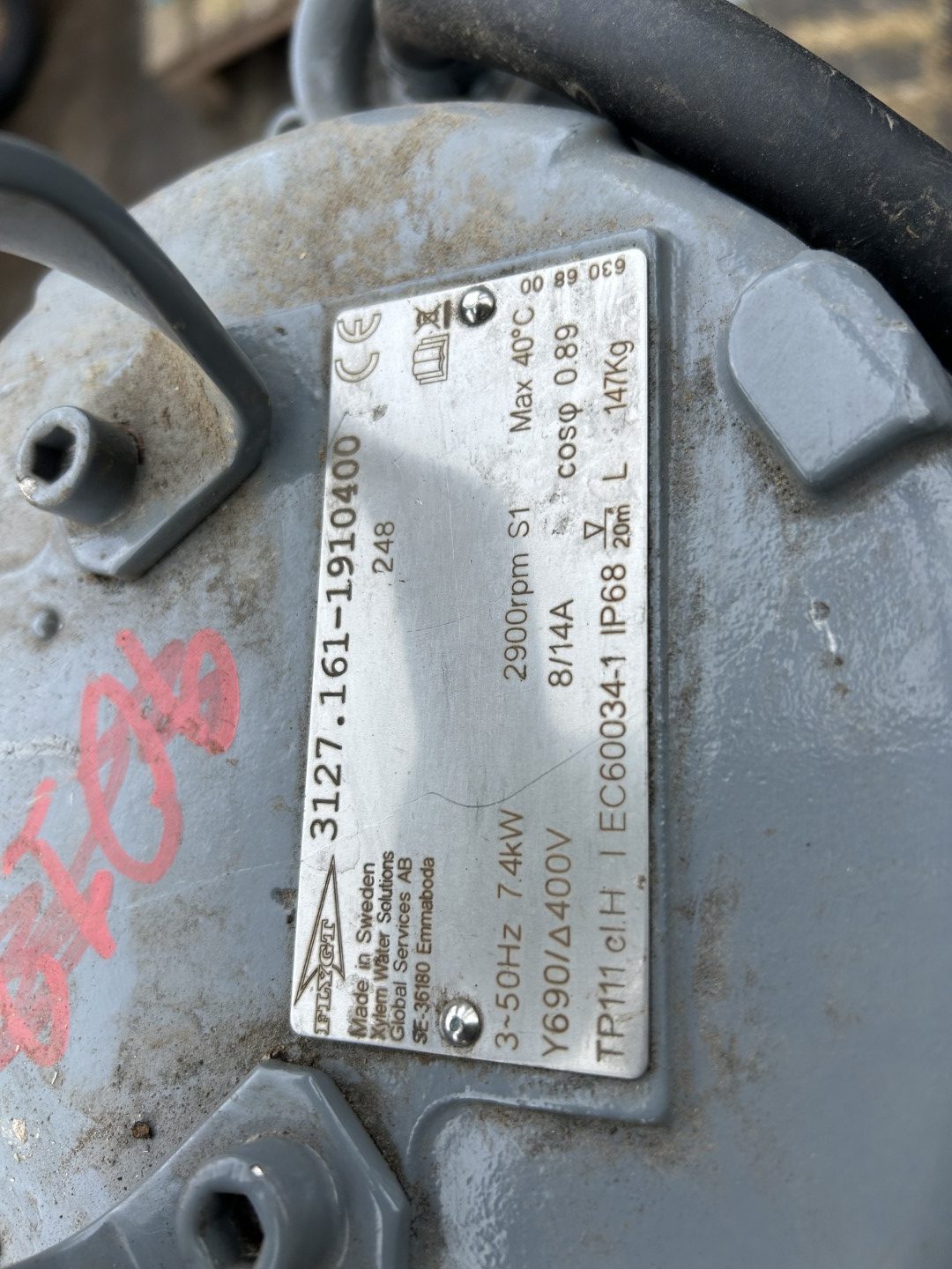 Flygt 3127.161 Submersible pump, 7.4kW, DN80 - Image 7