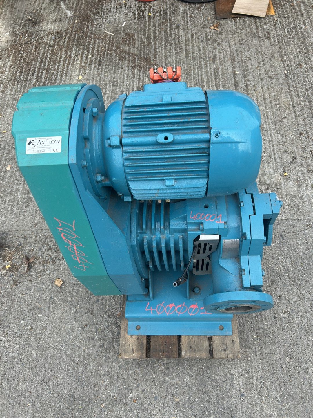 Netzsch Tornado lobe pump 16m3/hr, 4kW Stainless Steel Lobes