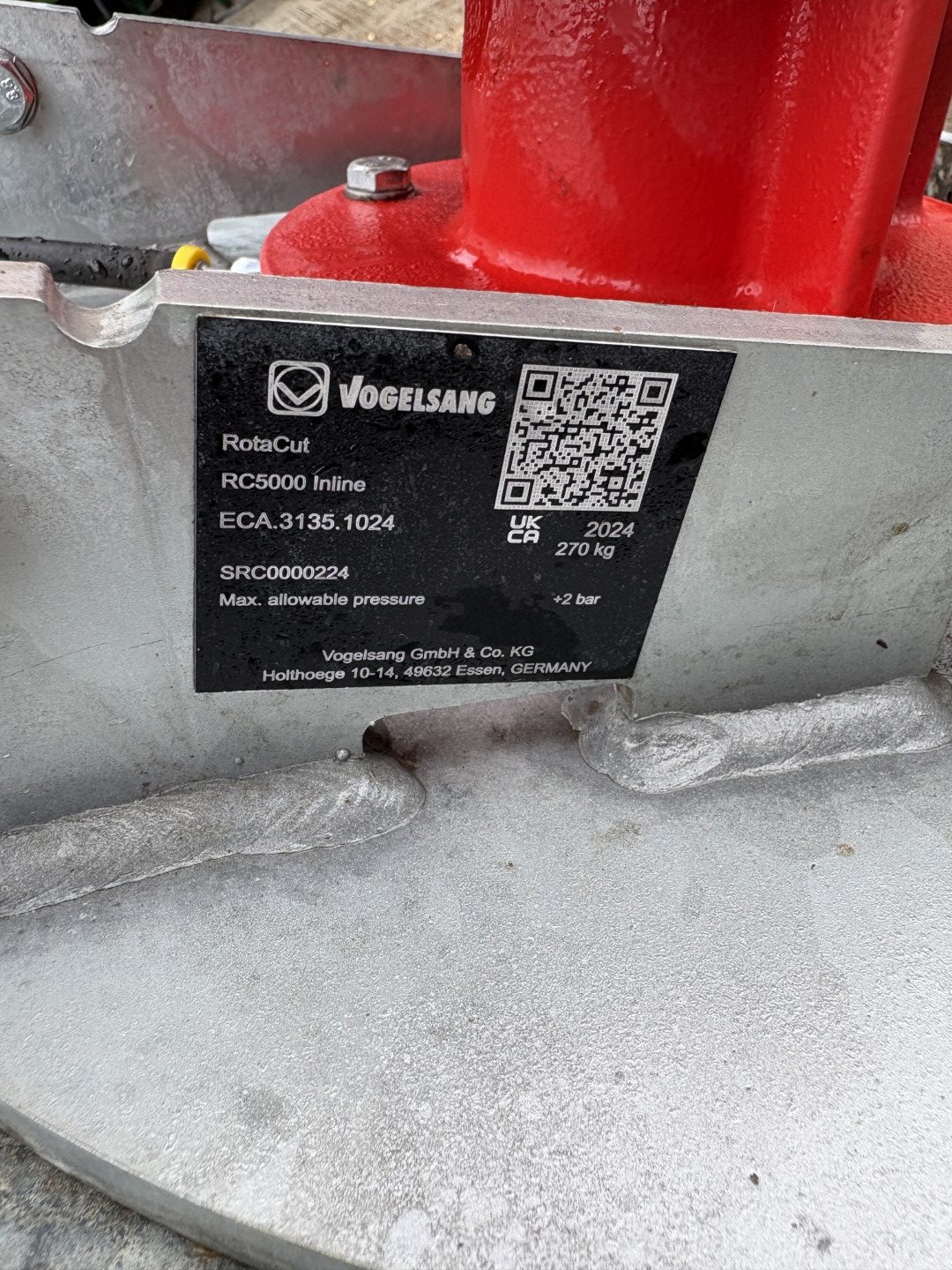 Vogelsang RotaCut RC5000 Inline Macerator, Built 2024, 12mm screen, New blades - Image 7