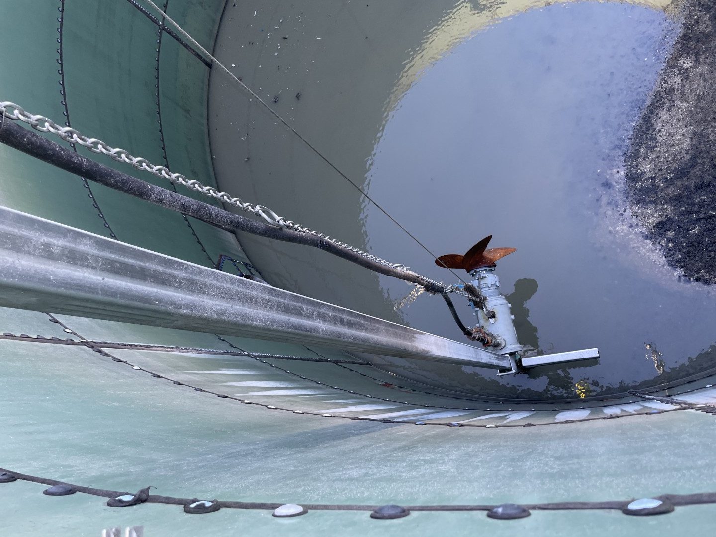 330m3 Permastore storage tank with internal Landia Mixer