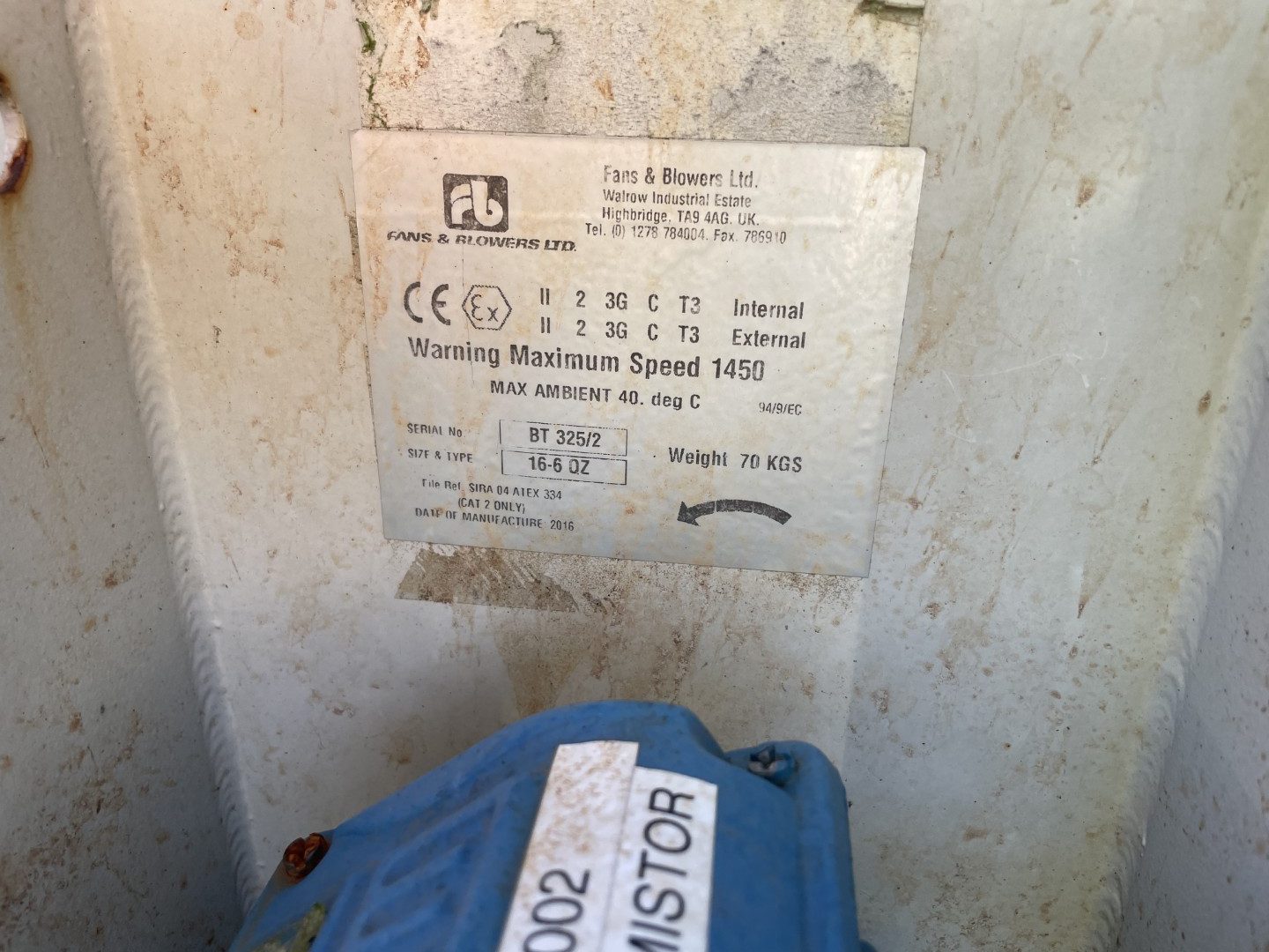 Gas holder air blower package: Duty/standby with control panel and air flaps - Image 4