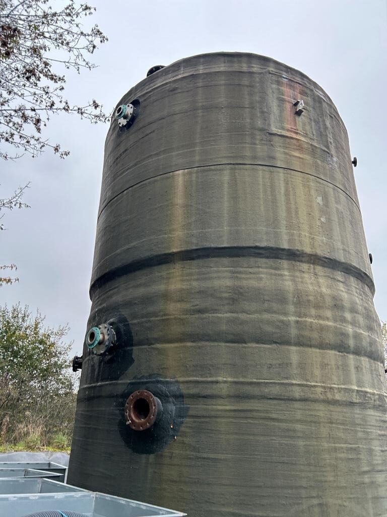 55,000 litre Insulated GRP tank with heating coils - Design temp 85 degC