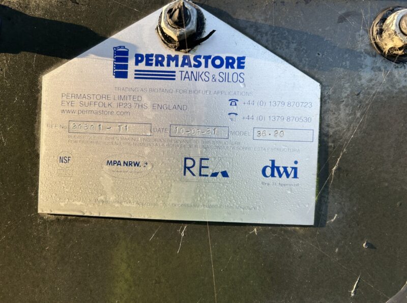 Permastore Ecofusion buffer tank 500m3 working volume with cover, ladder, etc - Unused - Image 4
