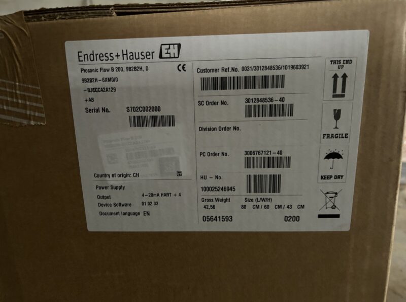 Endress & Hauser Prosonic Flow B200 DN200 Gas flow meter - Brand new - 2 Available - Image 3