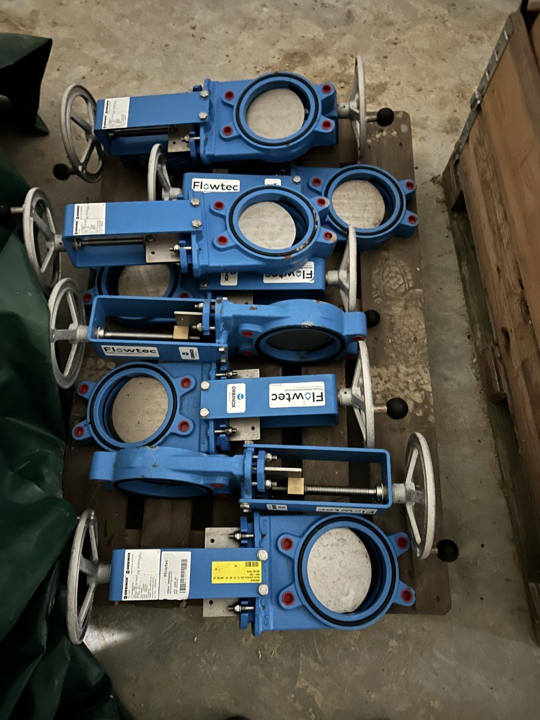 Orbinox EB Series knife gate valves - DN200, DN150 & DN80 - Never Fitted