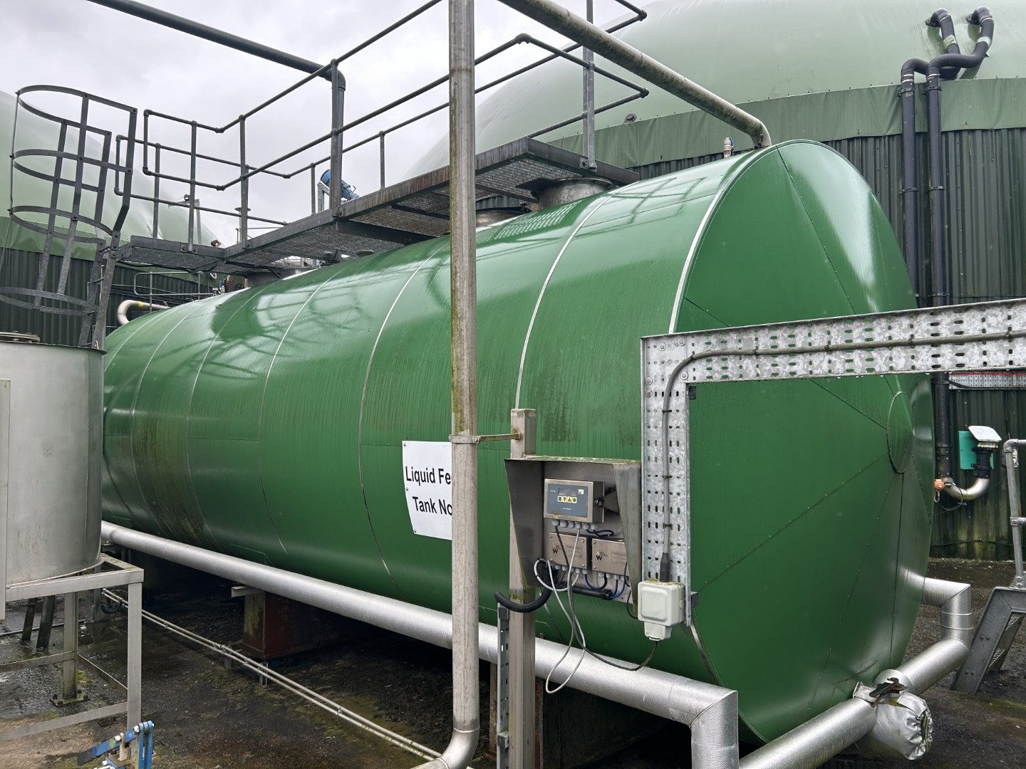 Liquid feed tank, 25,000 litres, horizontal, Insulated