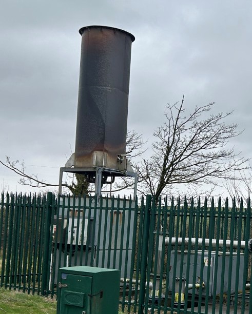 Biogas Flare 1000m3/hr with booster and control panel