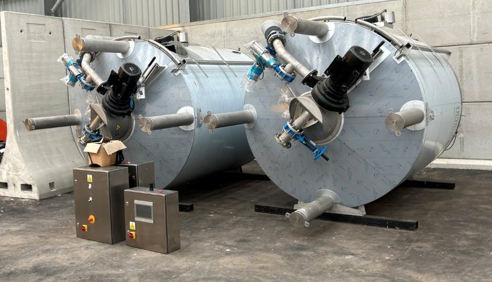 Landia Biochop pasteurisation system with controls 2 x 8m3 - BRAND NEW