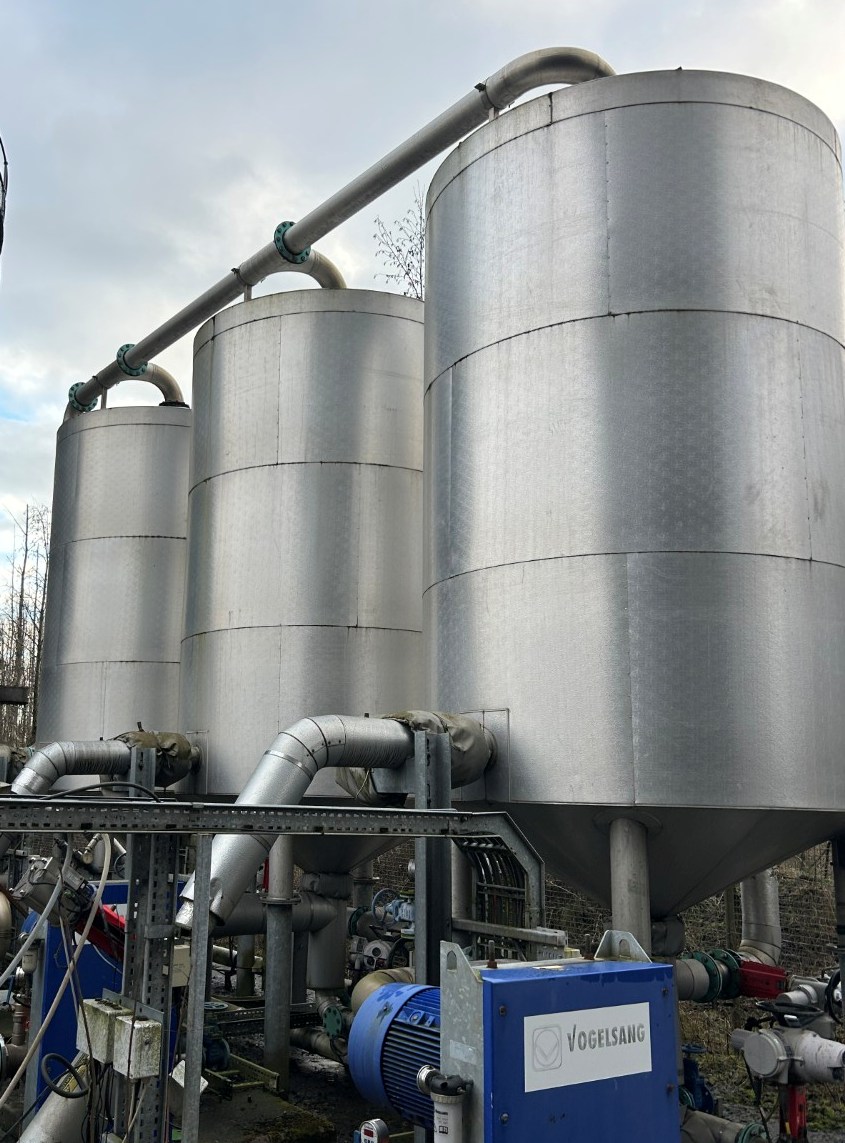 3 x 15m3 Pasteurisation Tanks - Stainless Steel