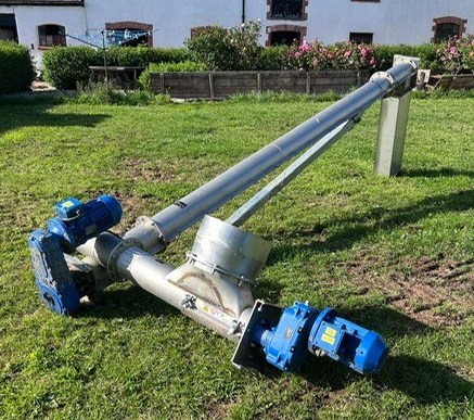 Screw Conveyor System 150mm diameter, 4m long - Ideal for digestate fibre