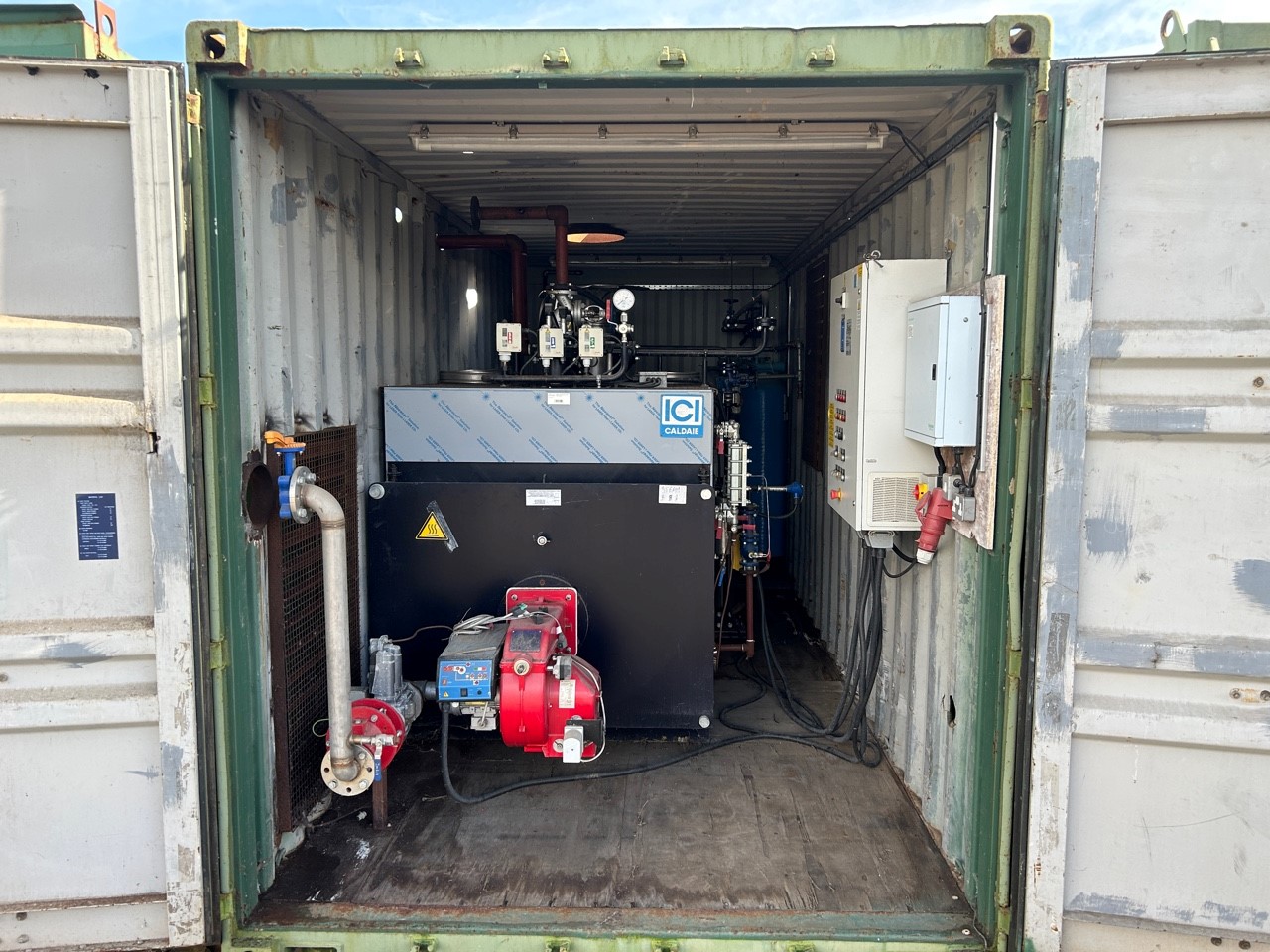 Containerised Biogas-fuelled Steam Boilers - 599kW, 4 Available - NEVER USED ***REDUCED***